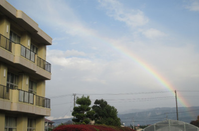 ハウス奥の虹